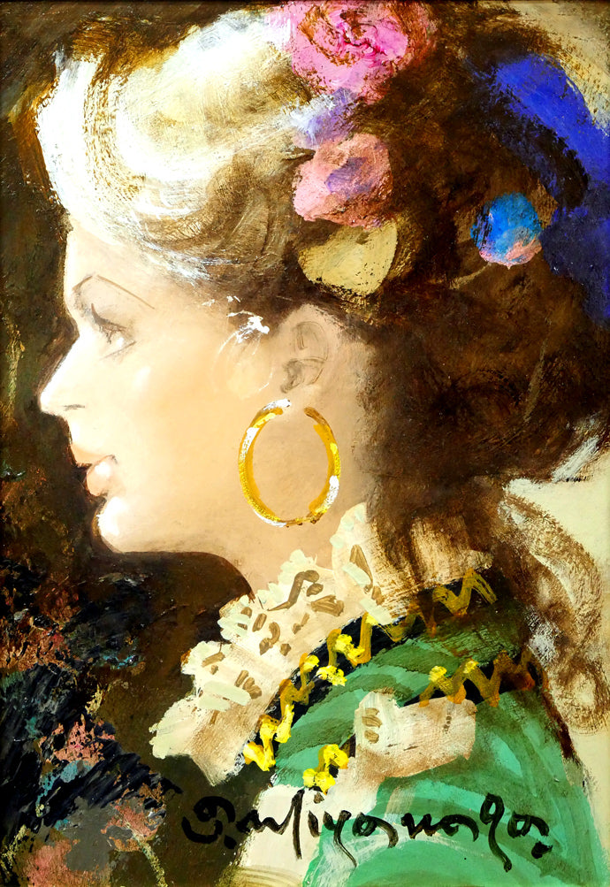 宮永岳彦「燗」油絵・SM 作品全体拡大画像