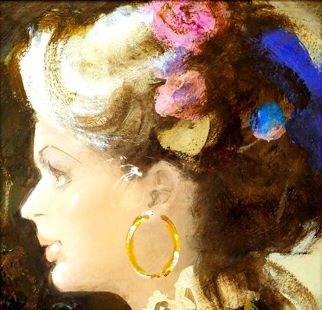 宮永岳彦「燗」油絵・SM 拡大画像1