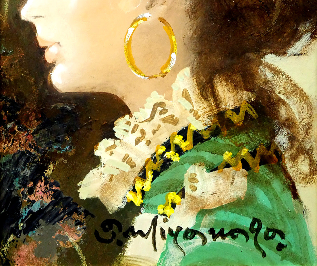 宮永岳彦「燗」油絵・SM 拡大画像2