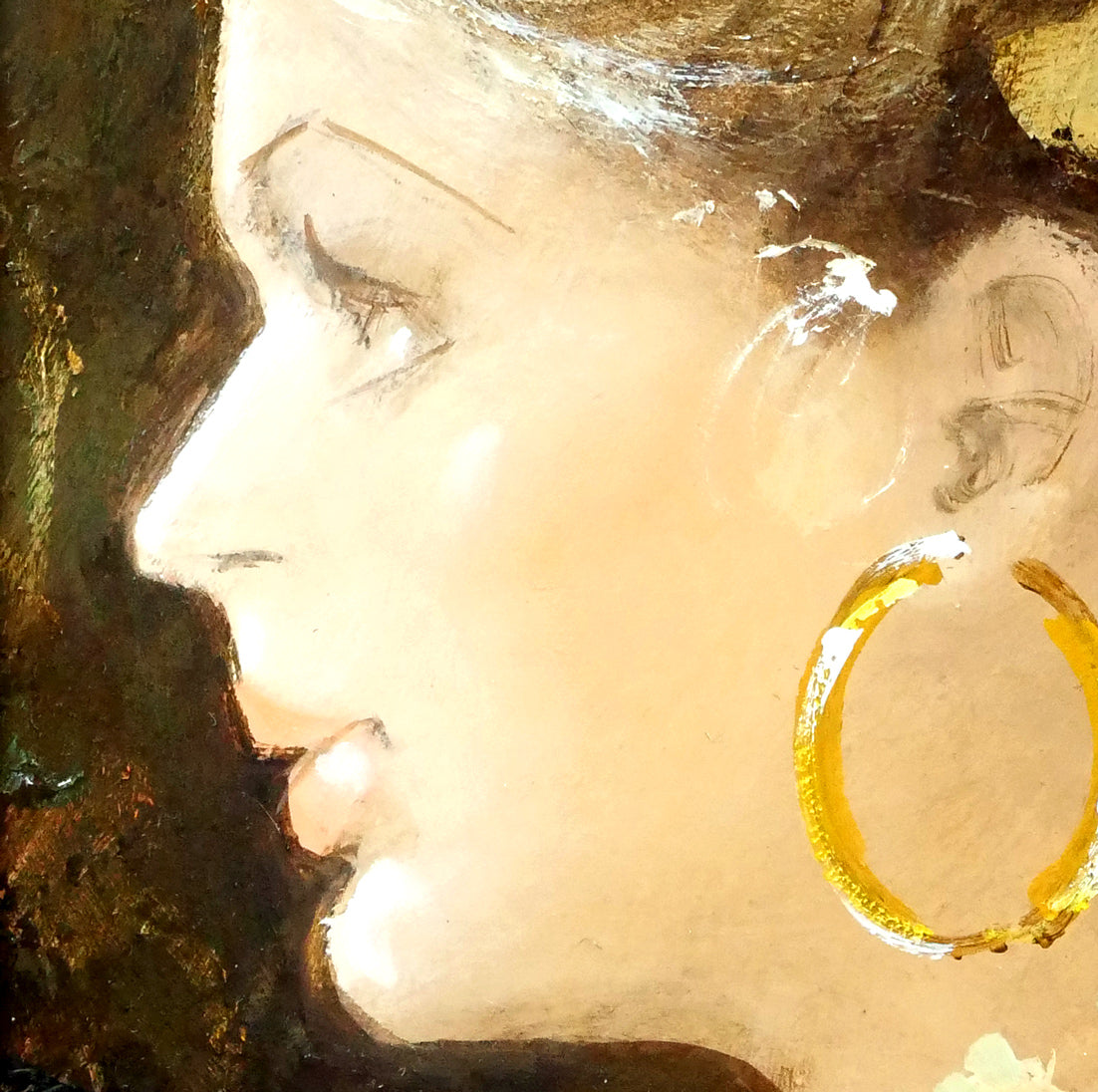 宮永岳彦「燗」油絵・SM 拡大画像3