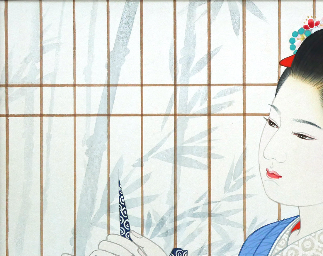 宮下柚葵「折づる」日本画・F10号 拡大画像1