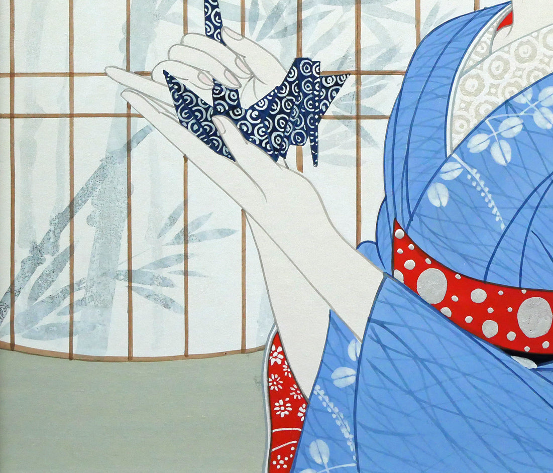 宮下柚葵「折づる」日本画・F10号 拡大画像4