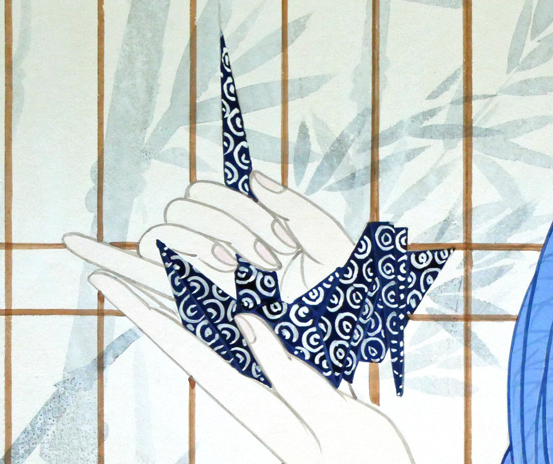 宮下柚葵「折づる」日本画・F10号 拡大画像5