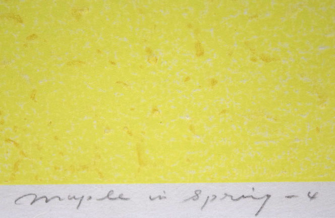 宮山加代子「Maple in Spring-4」木版画 タイトル拡大画像