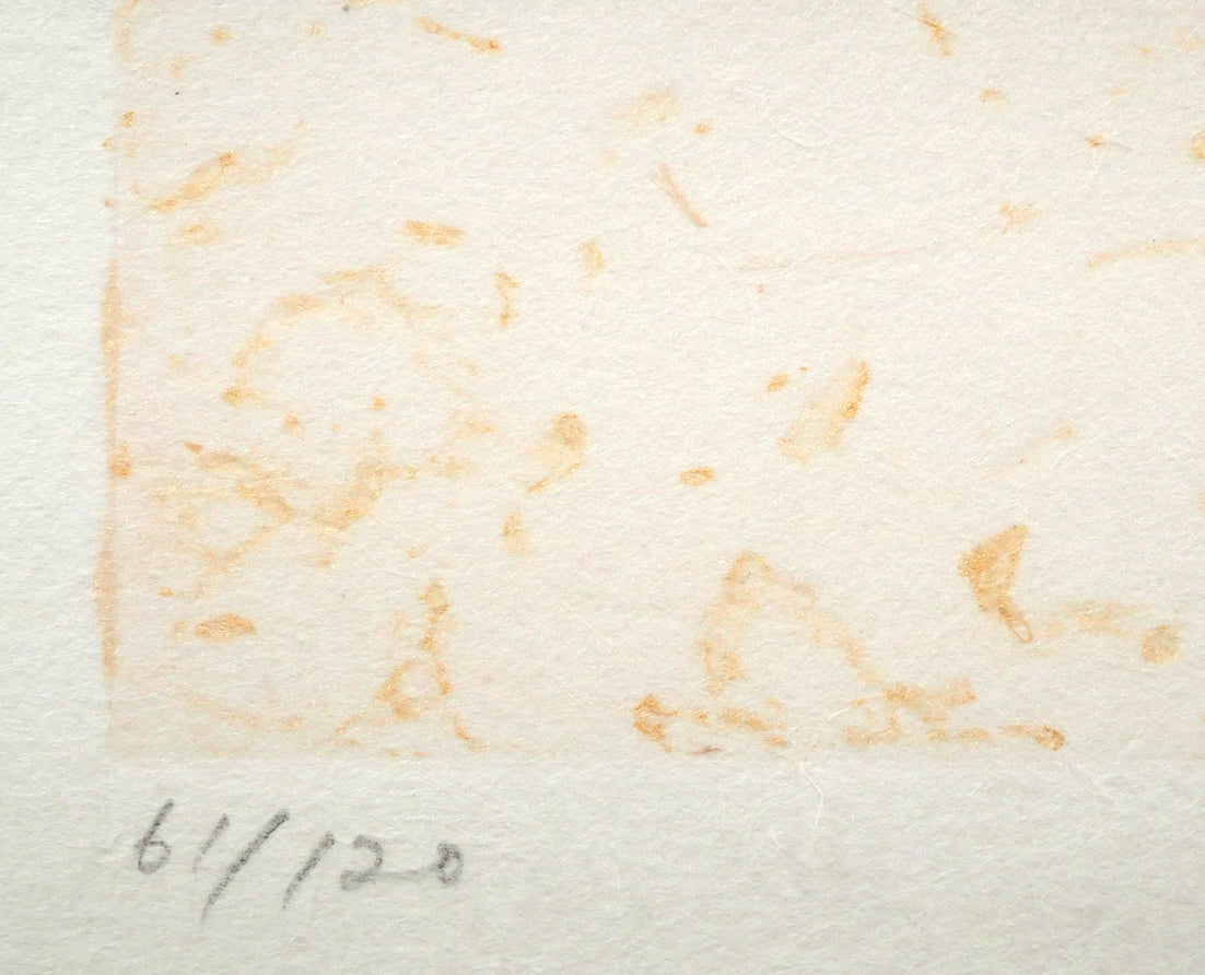 宮山加代子「SPRING WIND-5」木版画 限定番号(ed,61/120)