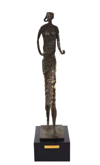 水谷のぼる「女性像」蝋型ブロンズ作品 作品全体画像1