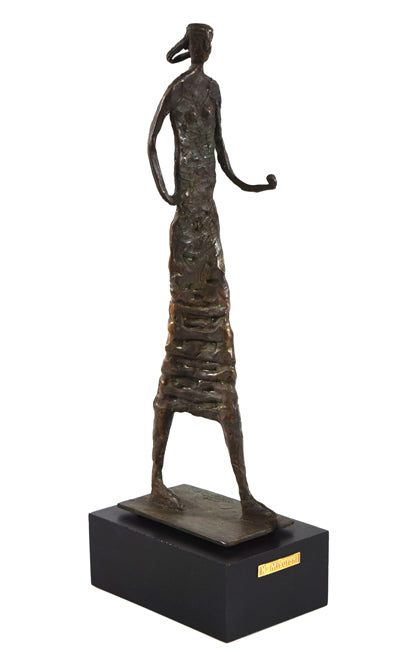 水谷のぼる「女性像」蝋型ブロンズ作品 作品全体画像2