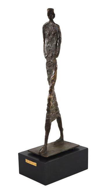 水谷のぼる「女性像」蝋型ブロンズ作品 作品全体画像4