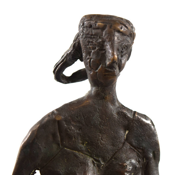 水谷のぼる「女性像」蝋型ブロンズ作品 部分拡大画像1