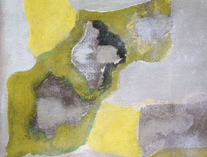 杢田たけを「田園」油絵・F6号 拡大画像1