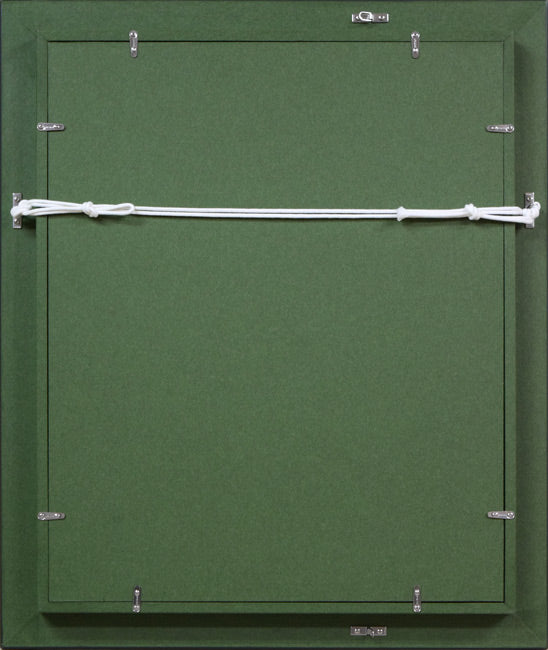 杢田たけを「田園」油絵・F6号 額縁裏側画像