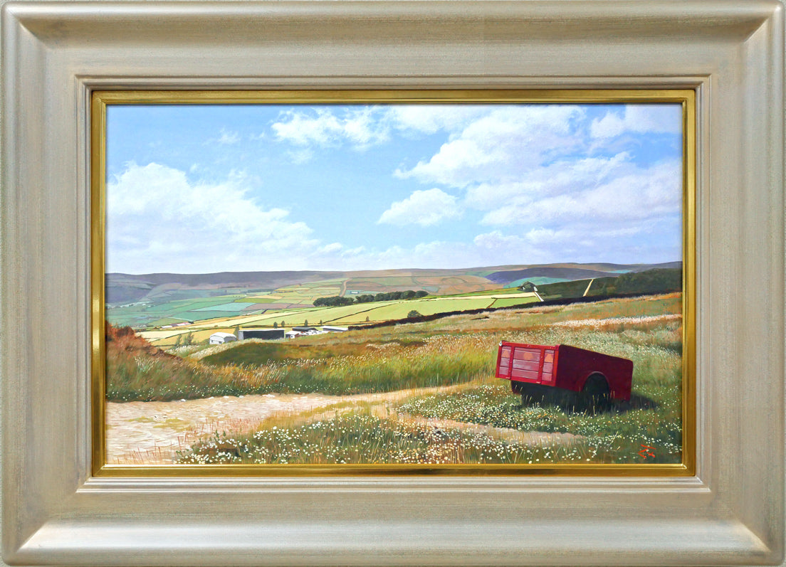 百瀬智宏「ハワースの丘(イギリス)」油絵・M10号