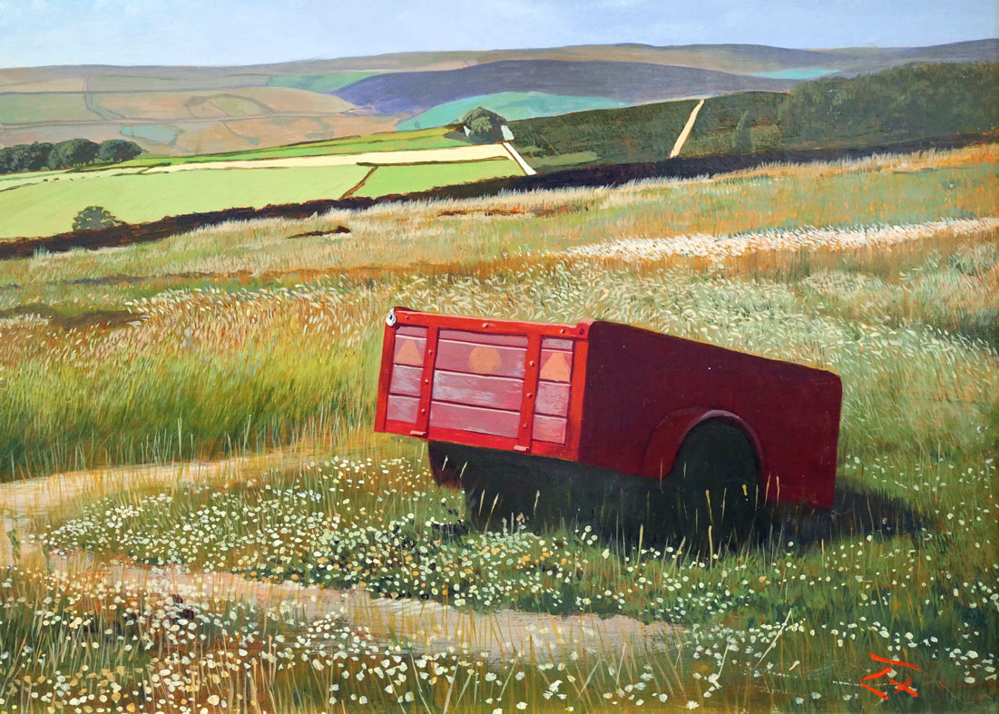 百瀬智宏「ハワースの丘(イギリス)」油絵・M10号 拡大画像4