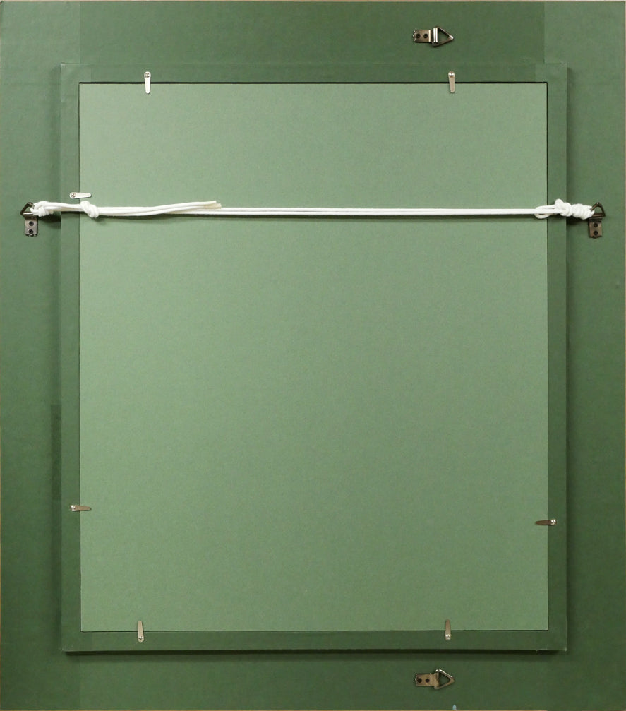 百瀬太虚「花天(滝桜)」油絵・F10号 額縁裏側画像