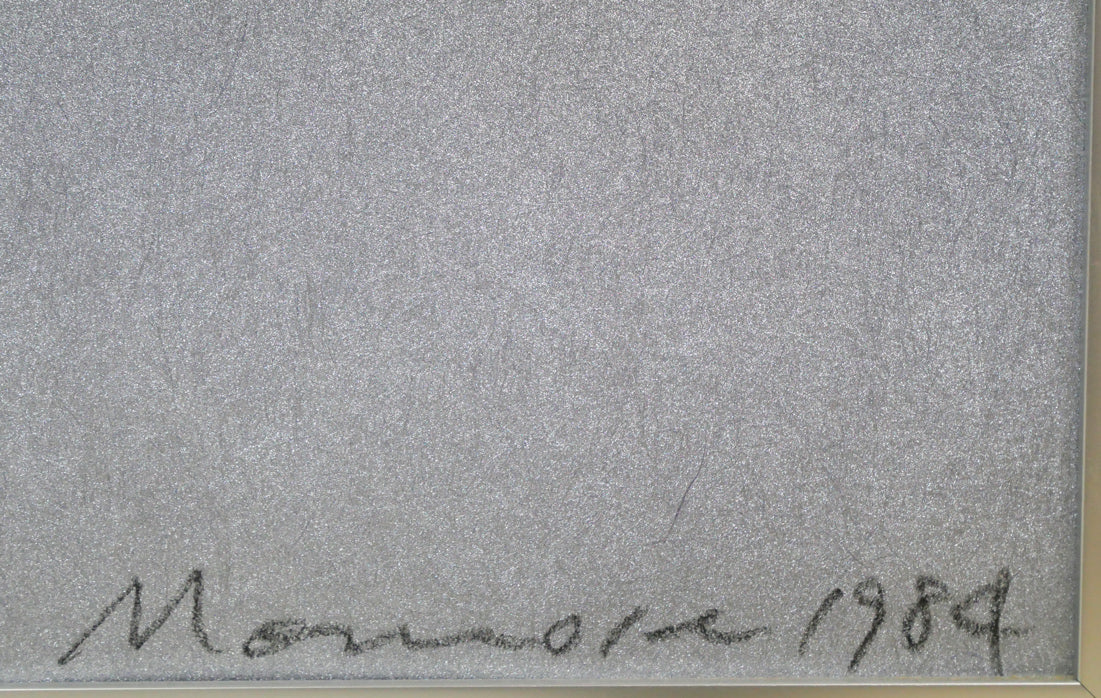 百瀬寿「Square-Metallic Green and Violet」シルクスクリーン版画 本人直筆鉛筆サイン・年記(1984年作)