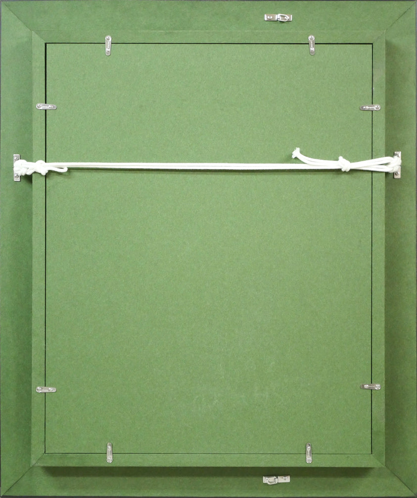 森秀雄「薔薇」油絵・F6号 額縁裏側画像