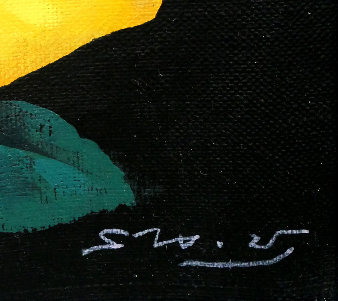 森秀雄「薔薇」油絵・F6号 サイン拡大画像