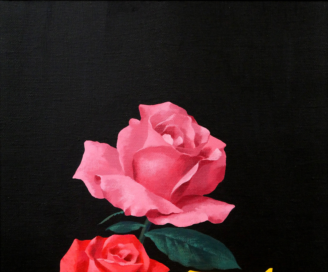 森秀雄「薔薇」油絵・F6号 拡大画像1