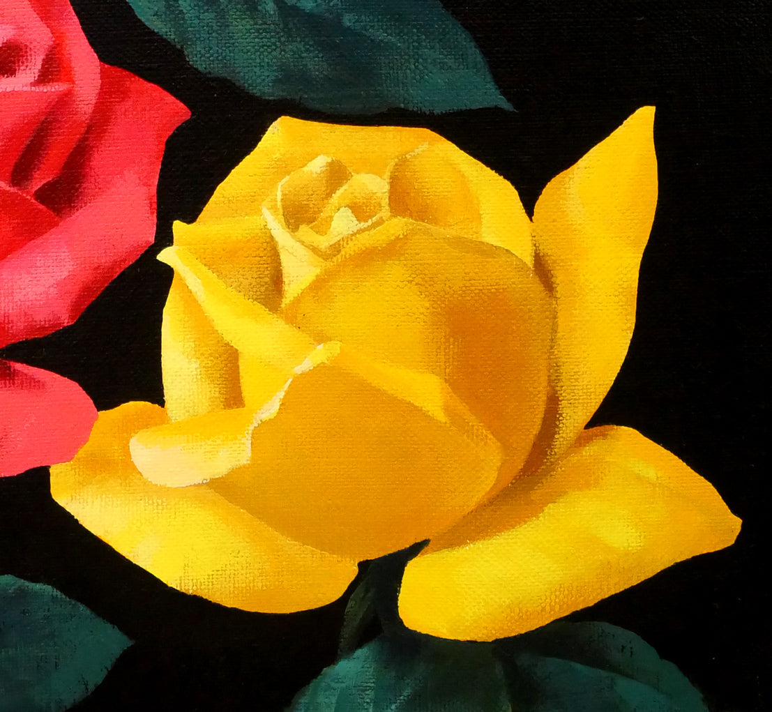 森秀雄「薔薇」油絵・F6号 拡大画像4