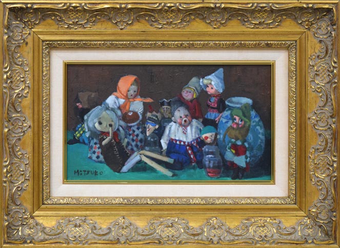 森本光子「人形」油絵・M4号