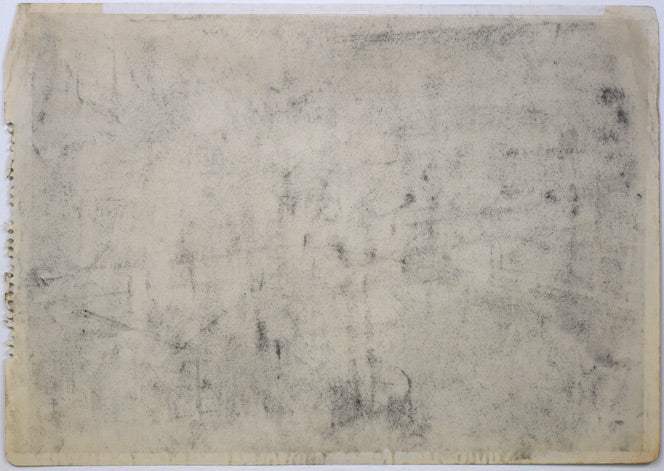 森本三郎「小樽風景」コンテ画・6号 作品裏側画像