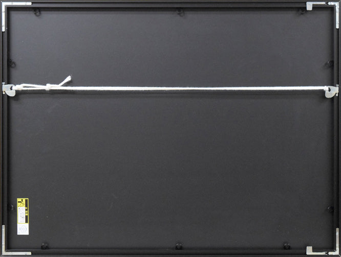 森本三郎「小樽風景」コンテ画・6号 額縁裏側画像