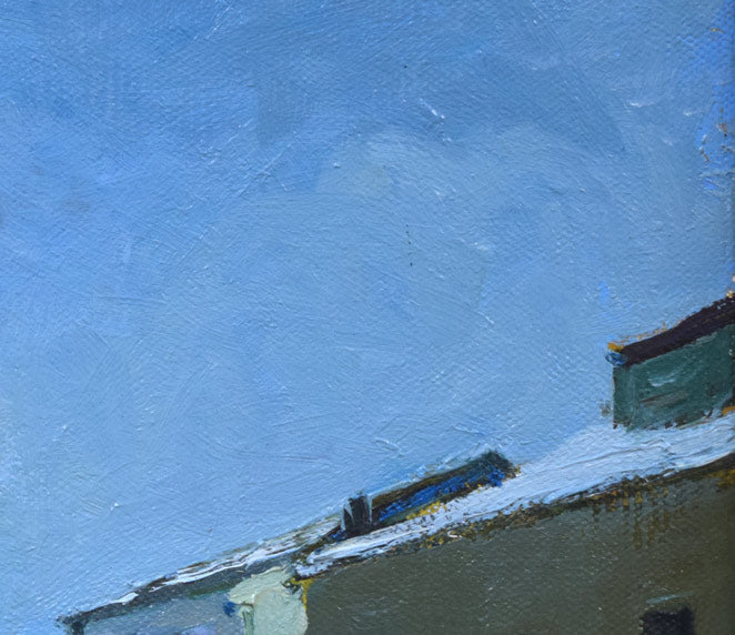 森本三郎「小樽港」油絵・F3号 拡大画像2