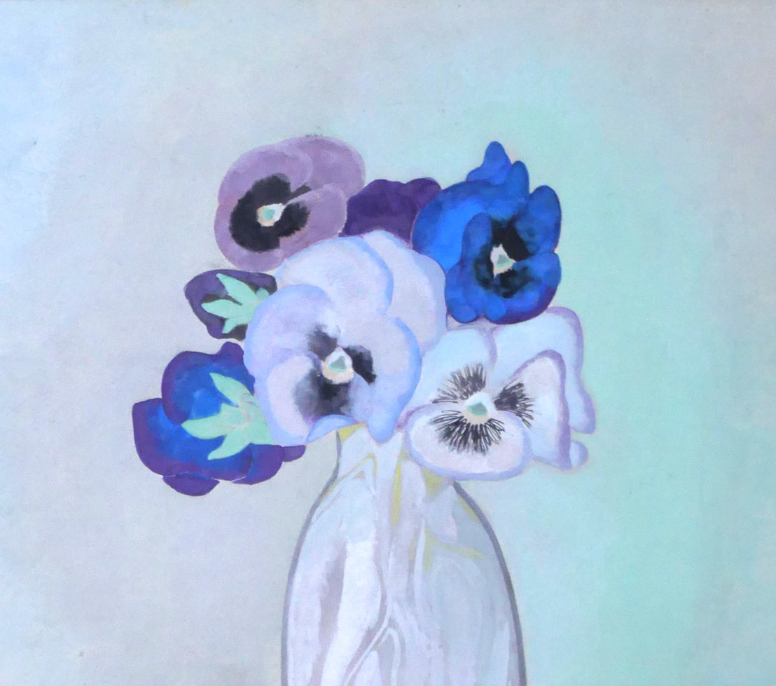 森田沙伊「瓶花」日本画・10号 拡大画像1