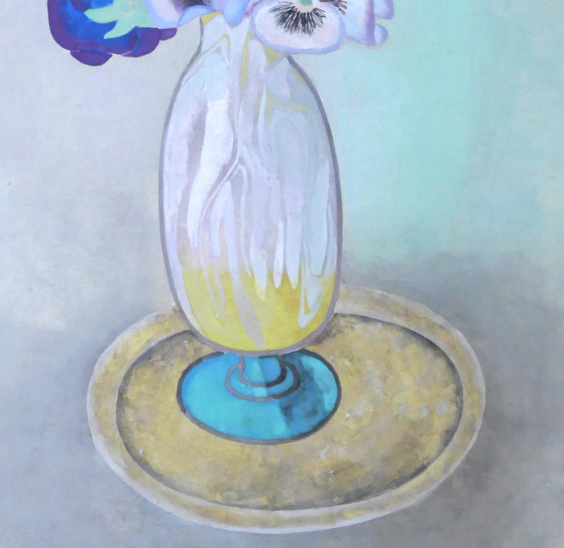 森田沙伊「瓶花」日本画・10号 拡大画像2