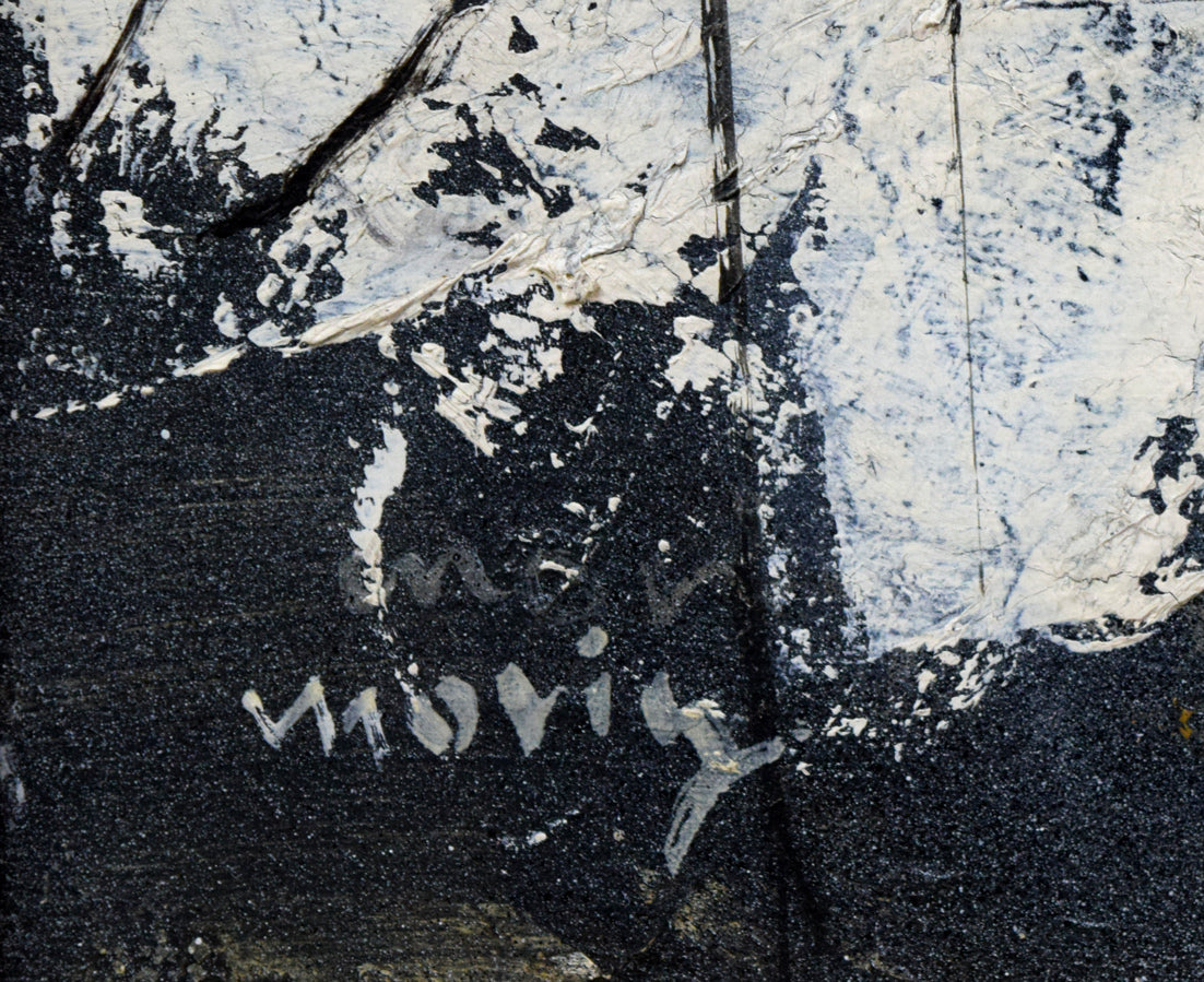 森山誠「卓上04-2」油絵・F20号 サイン拡大画像