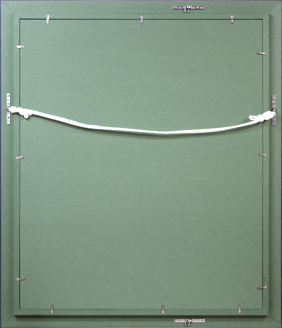 森山誠「卓上04-2」油絵・F20号 額縁裏側画像