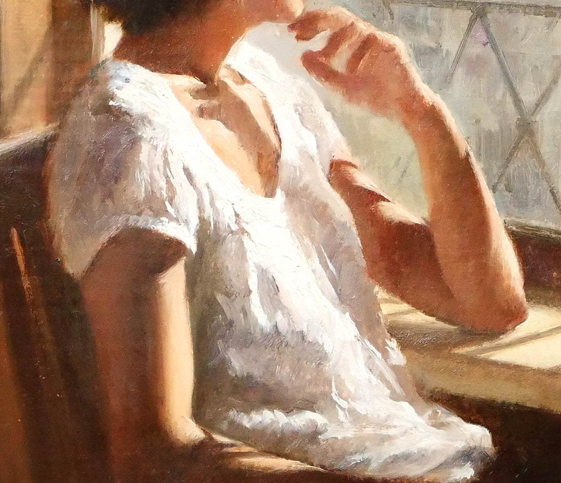 森吉健「旅の空のした」油絵・F6号 拡大画像3