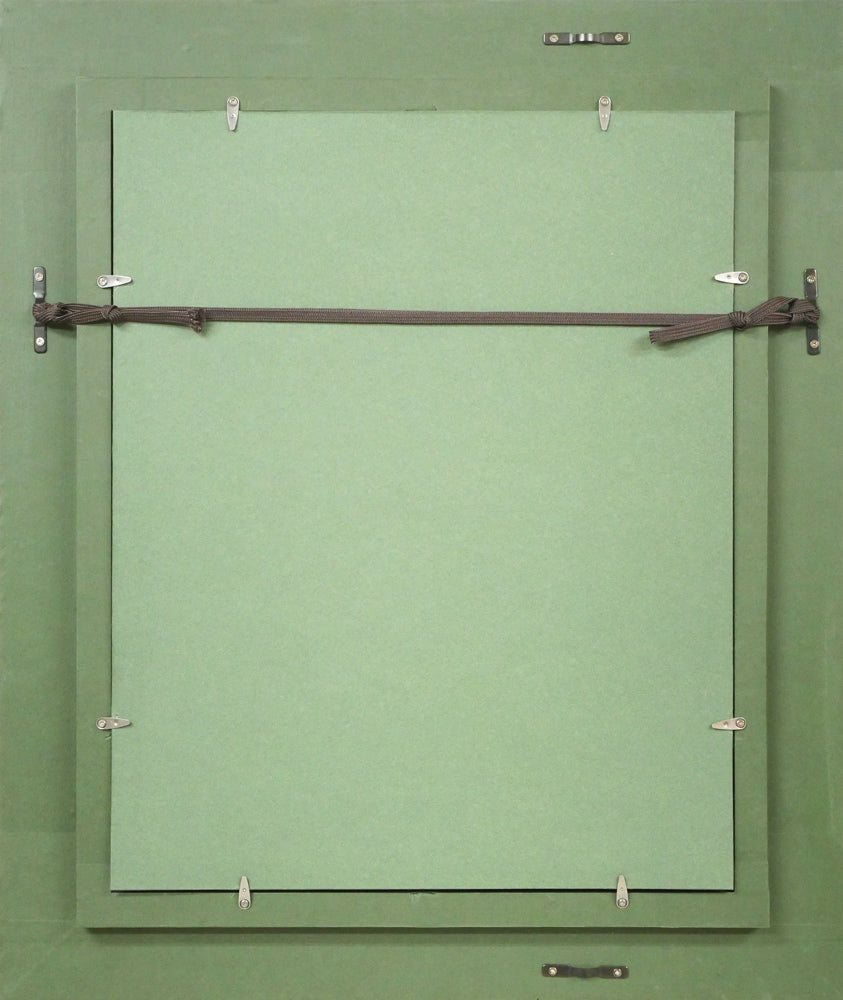 森吉健「旅の空のした」油絵・F6号 額縁裏側画像