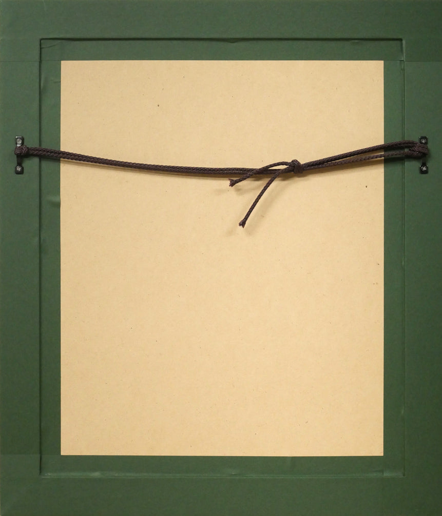 アルフォンス ミュシャ(Alphonse MUCHA)「花」リトグラフ 額縁裏側画像