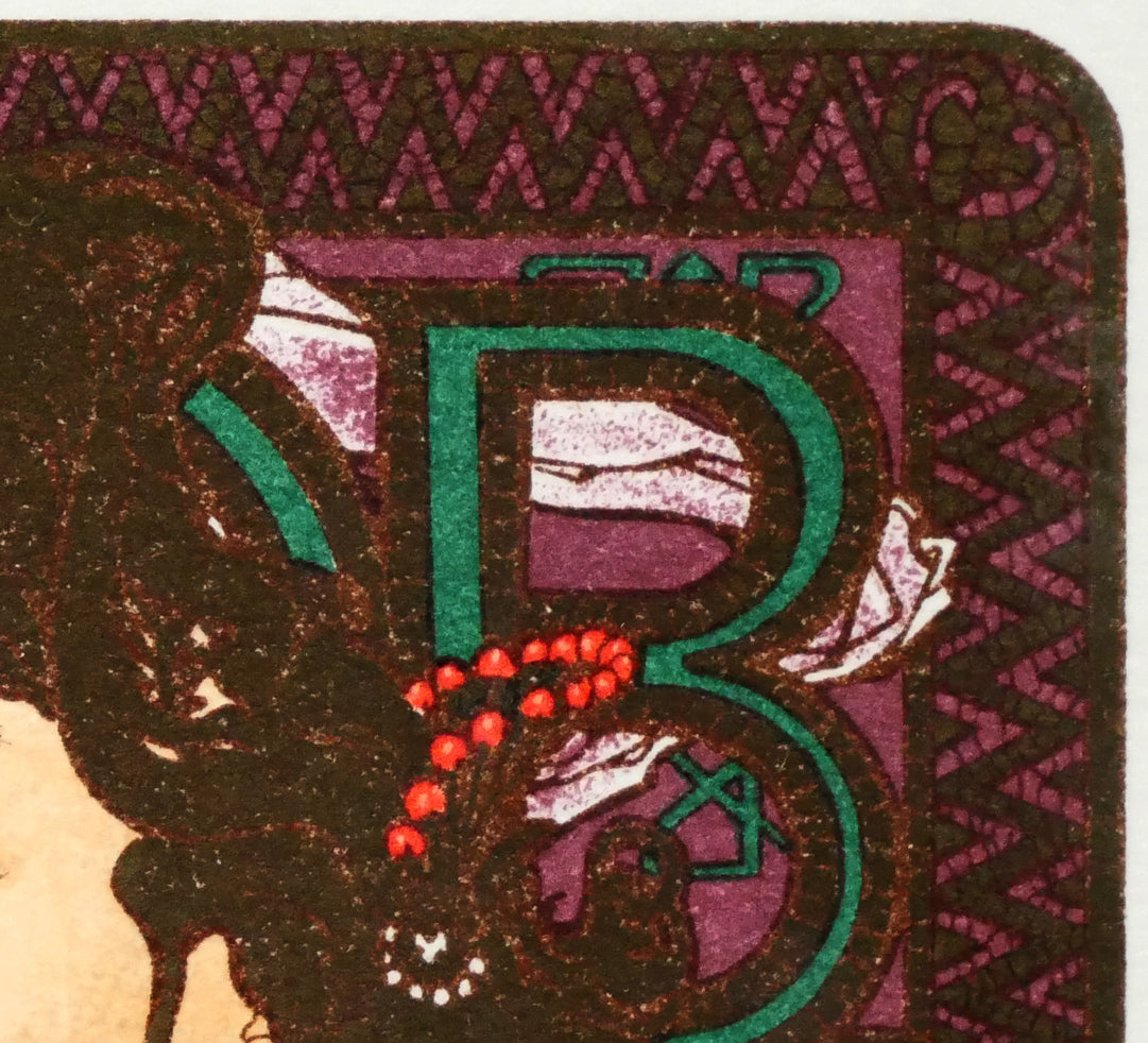 アルフォンス ミュシャ(Alphonse MUCHA)「JOB」リトグラフ 拡大画像2