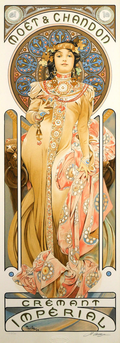 アルフォンス ミュシャ「インぺリアル(モエ エ シャンドン)」リトグラフ 作品全体画像