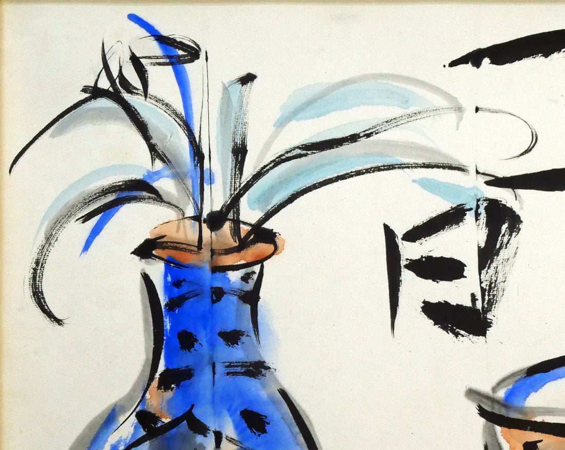 棟方志功「二百十一日華院之図」倭絵(紙本・彩色)・共板付き 拡大画像2