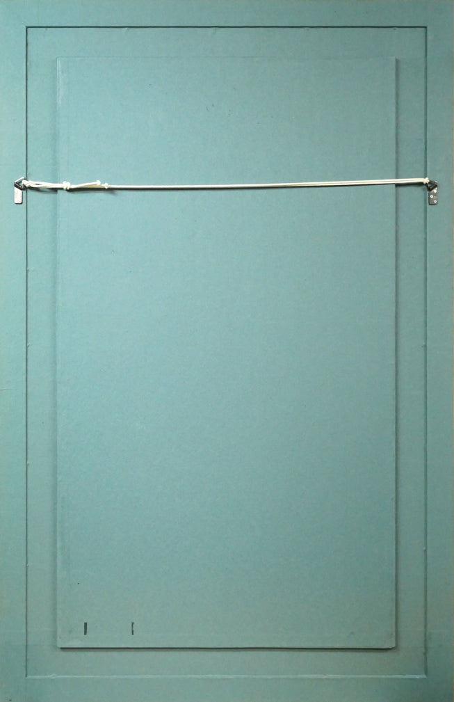 村上暁人「海の年輪」木版画 額縁裏側画像