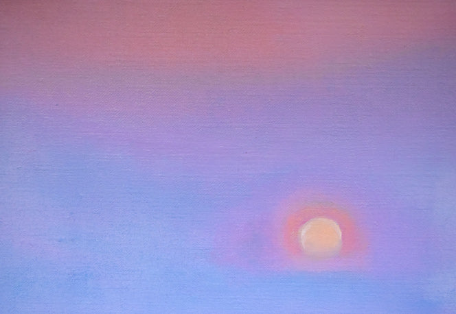 村瀬真治「明けゆくオホーツク」油絵・F4号 拡大画像2