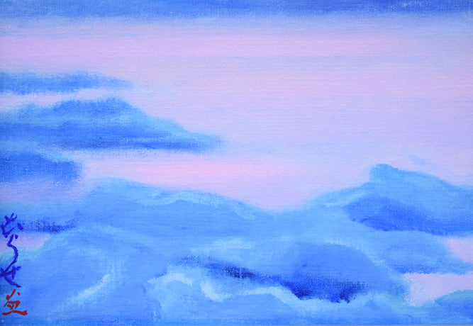 村瀬真治「明けゆくオホーツク」油絵・F4号 拡大画像5