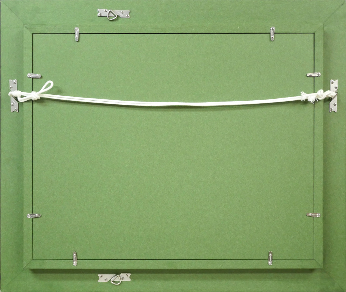 村瀬真治「オホーツク流氷”春氷”」油絵・F6号 額縁裏側画像