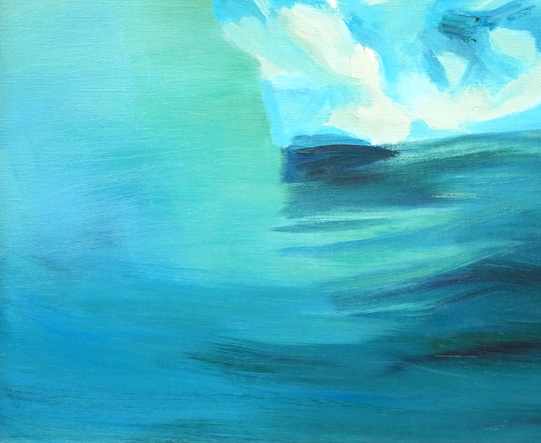 村瀬真治「オホーツク流氷”春氷”」油絵・F6号 拡大画像3