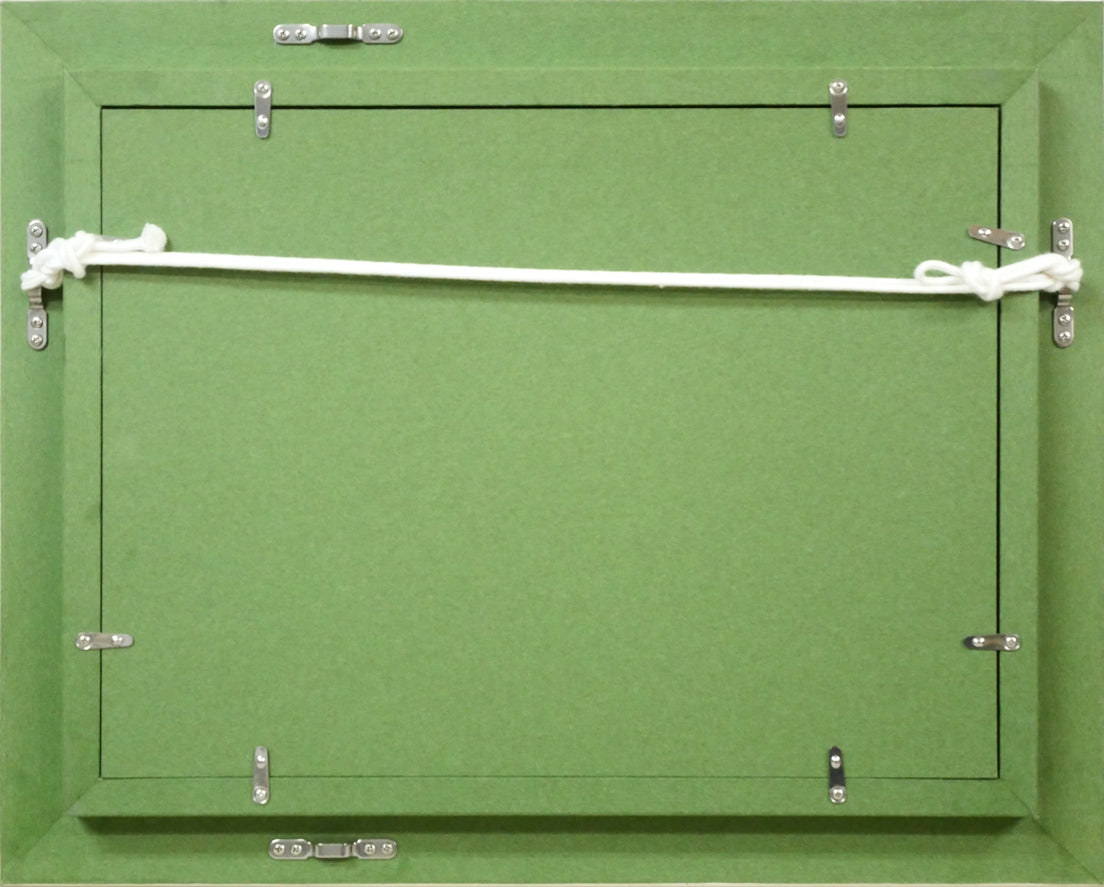 村瀬真治「蓮葉氷」油絵・F4号 キャンバス裏側画像