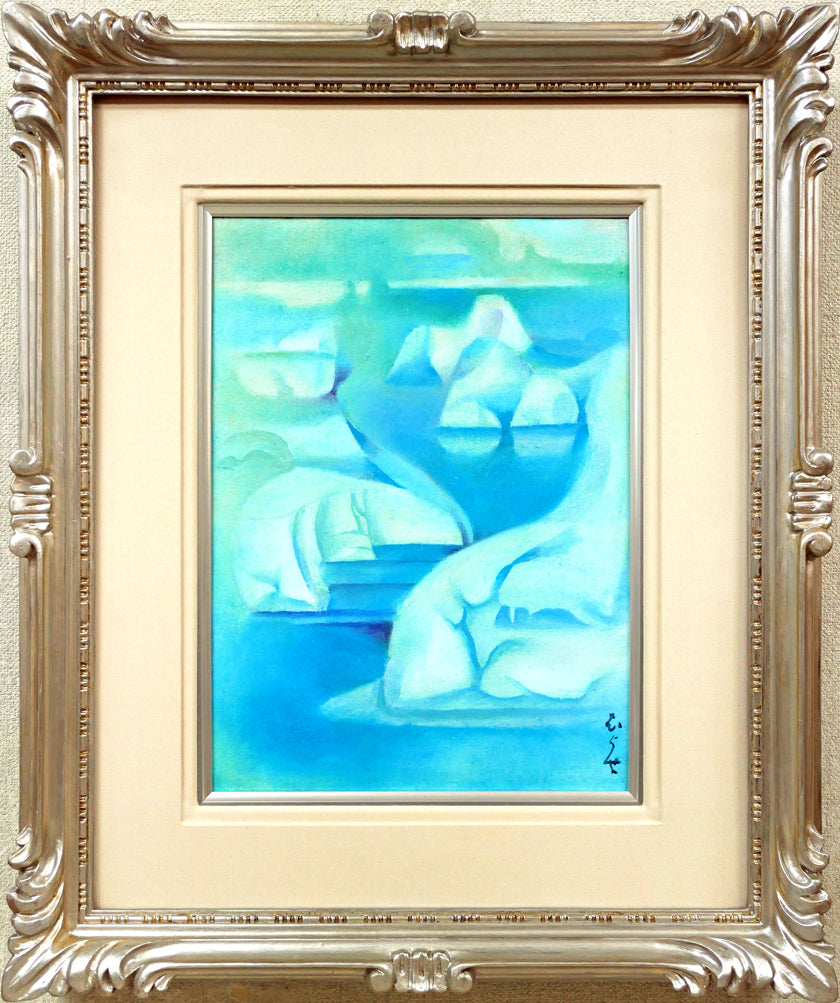 村瀬真治「流氷ファンタジー」油絵・F4号