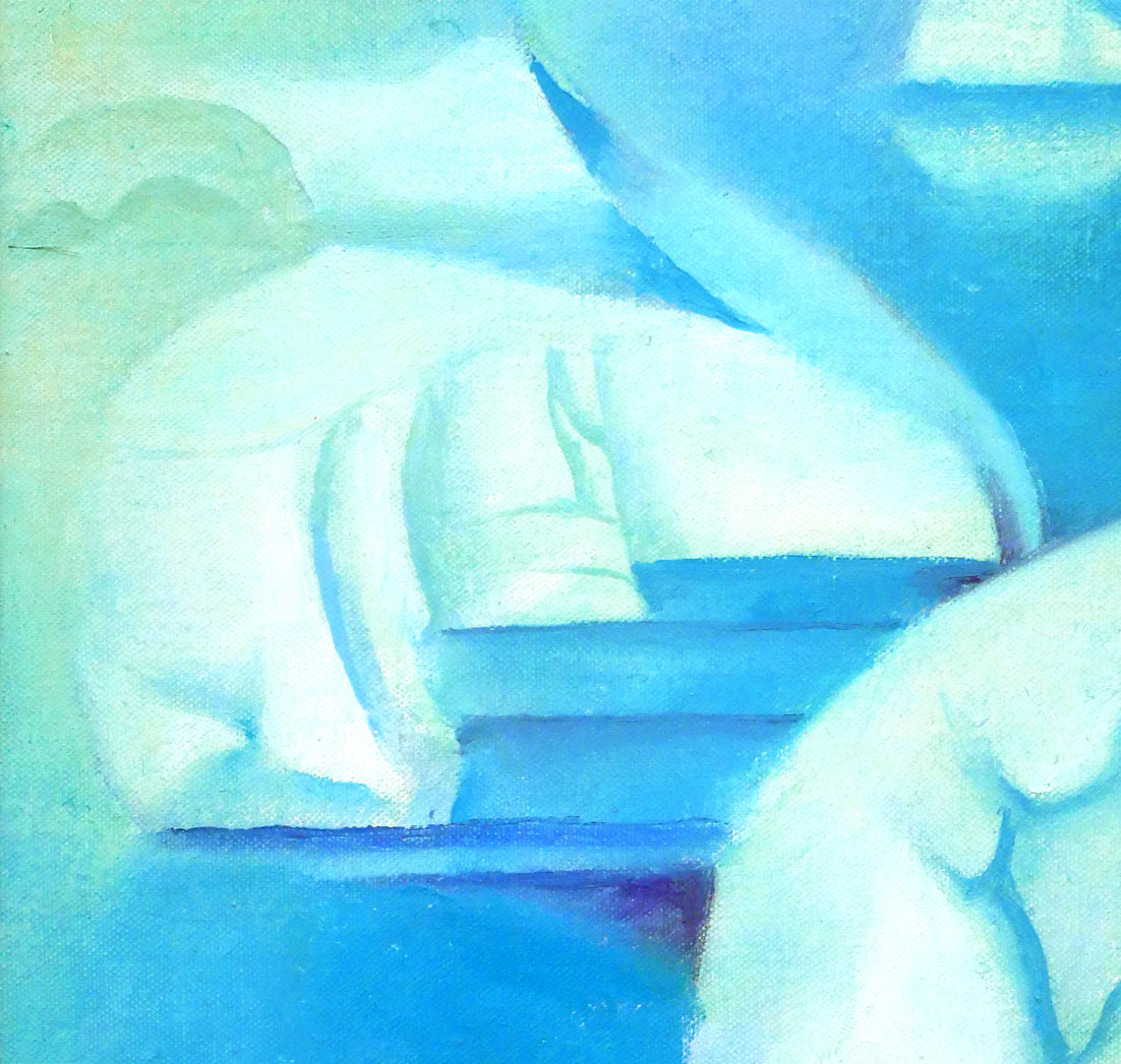 村瀬真治「流氷ファンタジー」油絵・F4号 拡大画像3