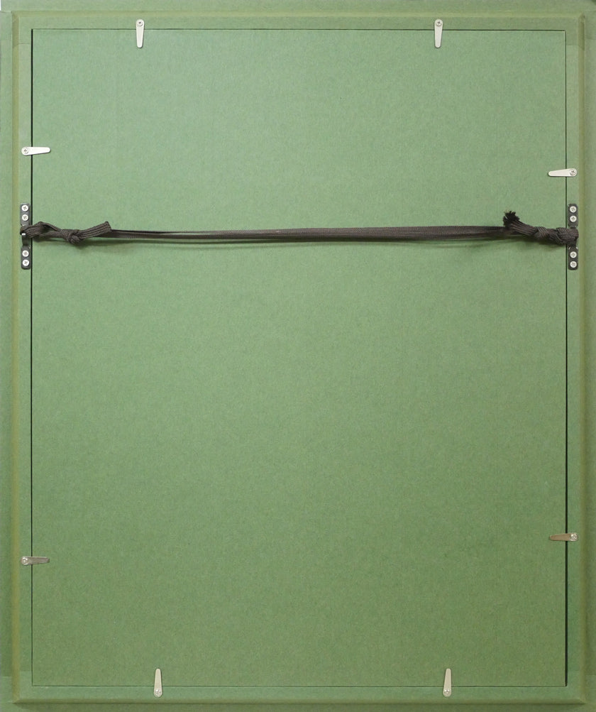 村瀬真治「流氷ファンタジー」油絵・F4号 額縁裏側画像