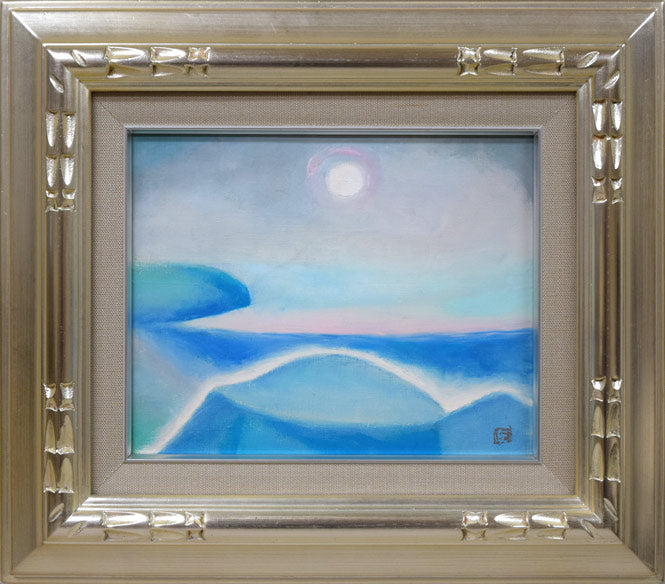 村瀬真治「オホーツク流氷」油絵・F3号