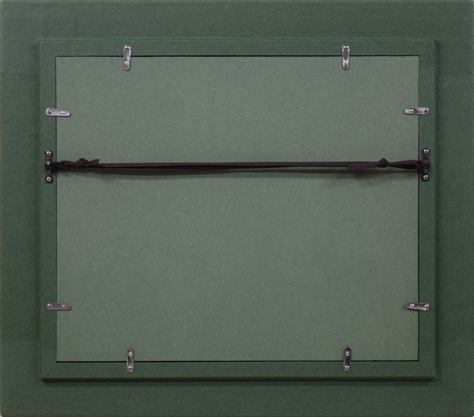 村瀬真治「オホーツク流氷」油絵・F3号 額縁裏側画像