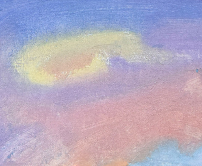 村瀬真治「山映」油絵・F6号 拡大画像2