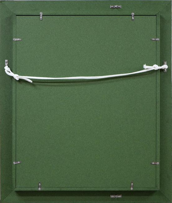 村瀬真治「山映」油絵・F6号 額縁裏側画像